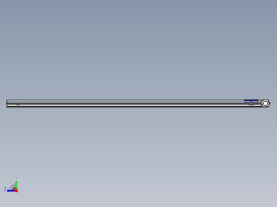 同步带滑台-半封闭B17-L100-S2700-R-P75-D3-N3右视图