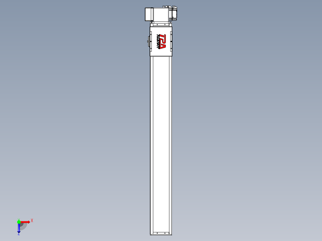 同步带全封闭直线模组TPA-HCB-110D-90-L850-RP-Y-P40-N3俯视图