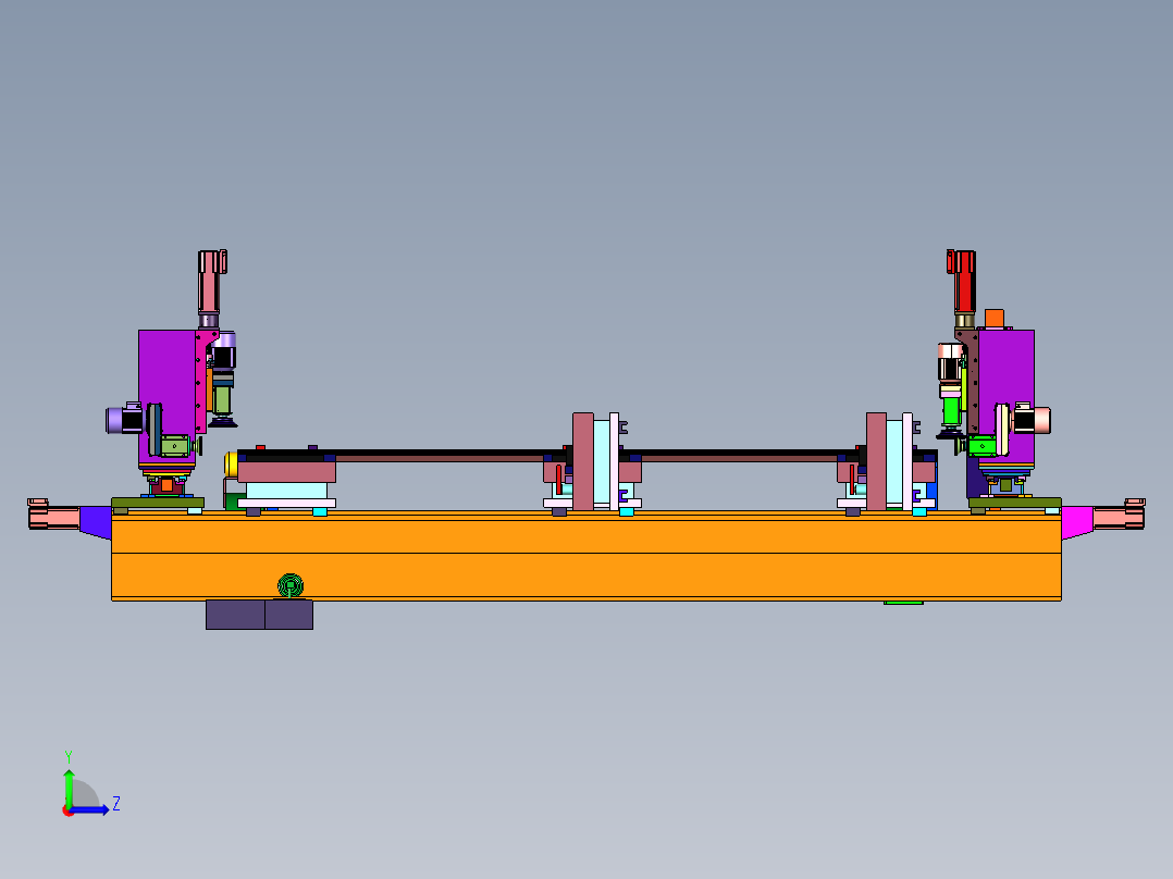 双面升降端面铣床高效铣床左视图
