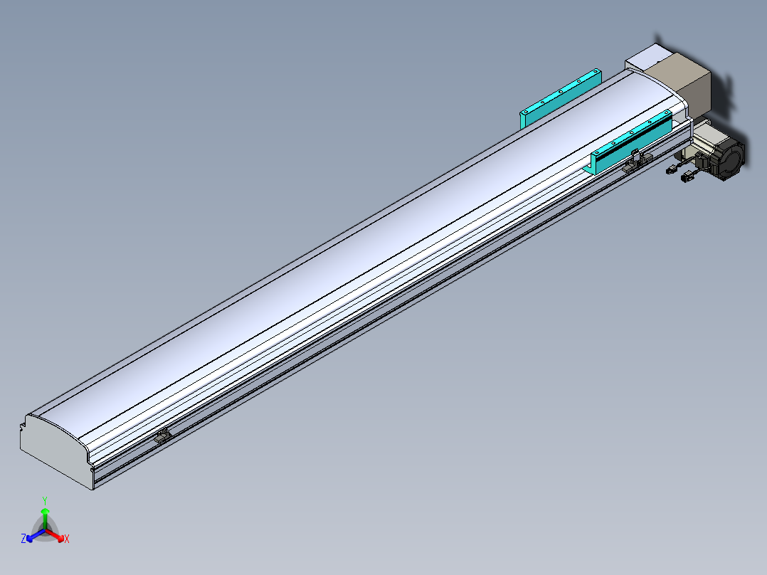 同步带滑台-半封闭B22H-L100-C-S1400-LD-P75-D3-N5