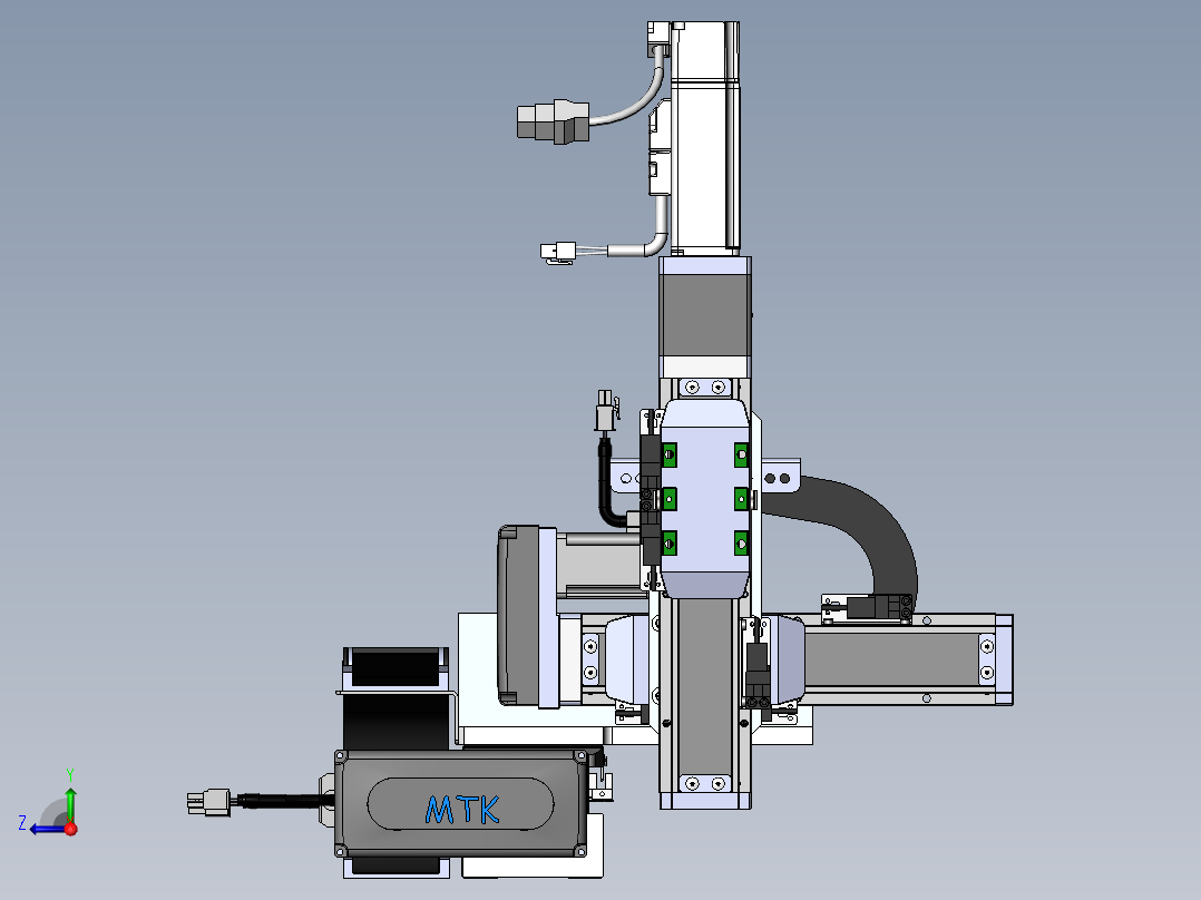内嵌直交机械手XYG系列XYG322-A4右视图
