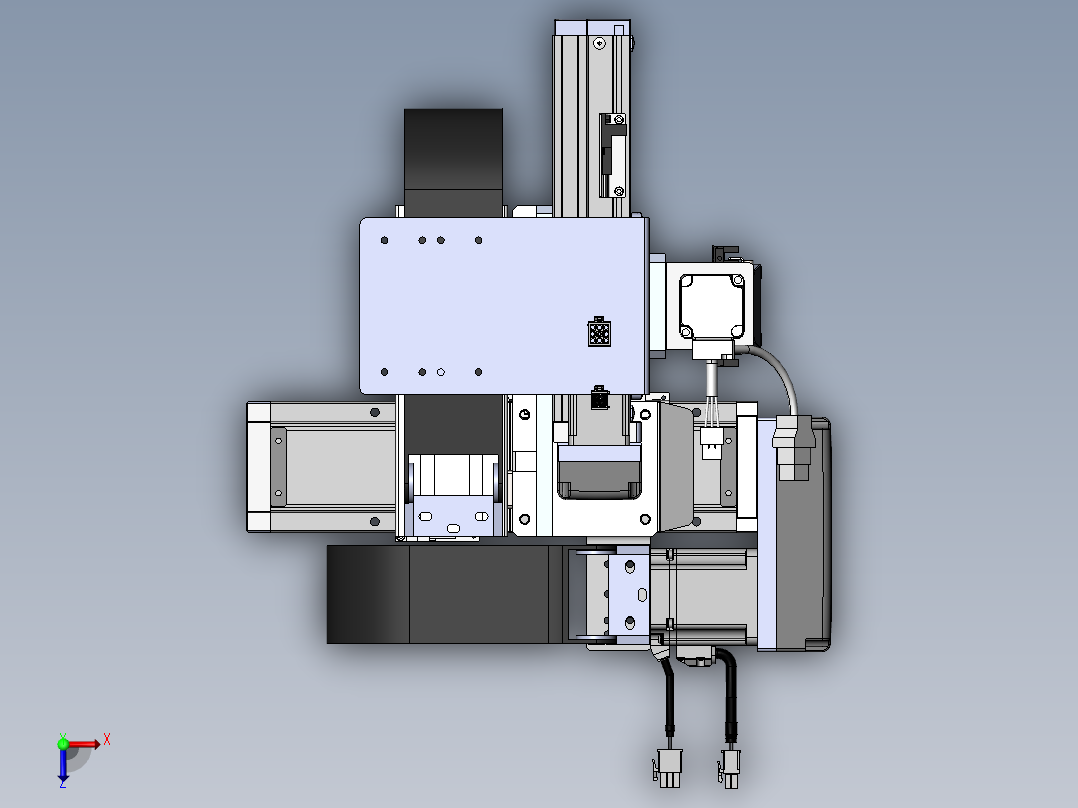 内嵌直交机械手XYG系列XYG322-A4俯视图