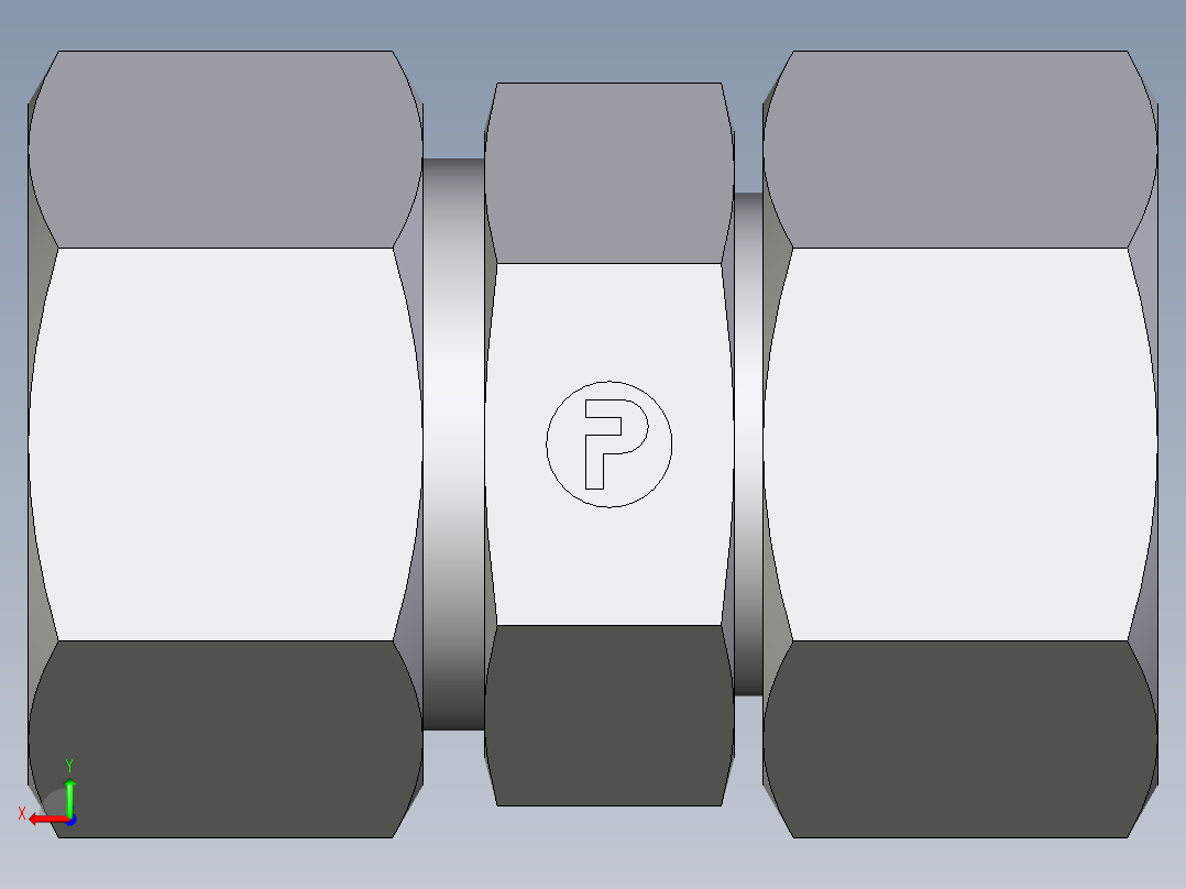 卡套式工业通用硬管接头EO_Distance_piece_adapter_DA30S71后视图