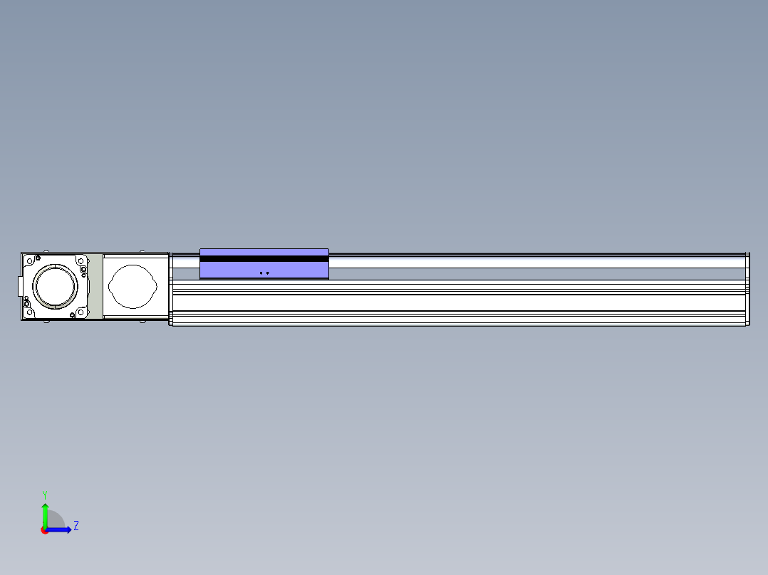 同步带滑台-半封闭B17H-L50-S450-R-P75-D3左视图