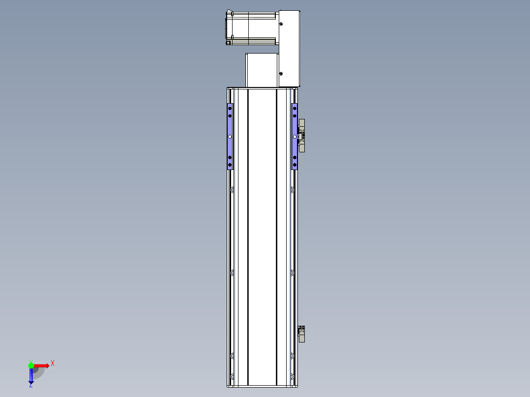 同步带滑台-半封闭B17H-L50-S450-R-P75-D3俯视图