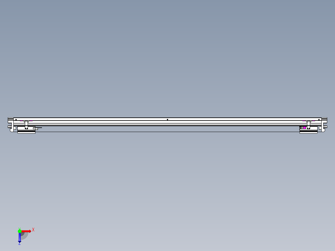 威洛博VL系列直线电机模组-2VL22H1-S1600俯视图