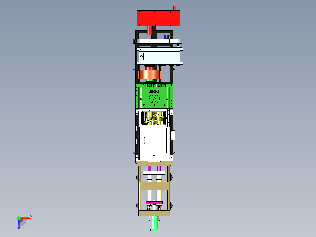 双螺杆压力机俯视图
