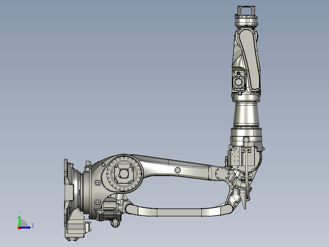 川崎BX250L六轴工业机器人三维模型资料左视图