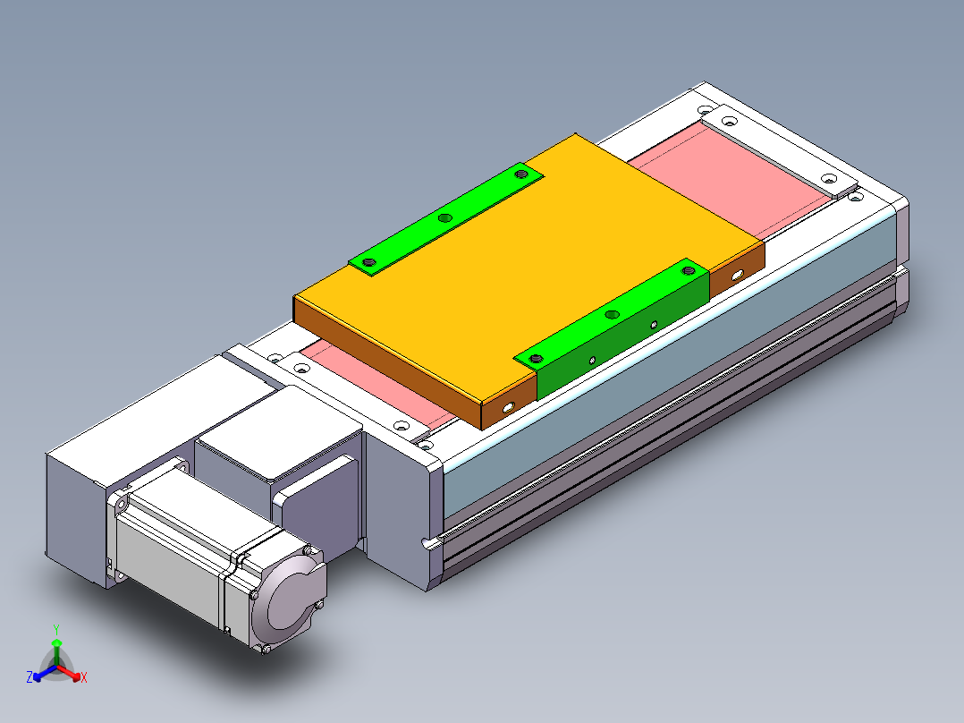 MCB同步带全封闭MCB17-L-400W正等轴测图