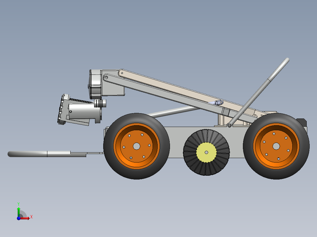 管道检测机器人前视图
