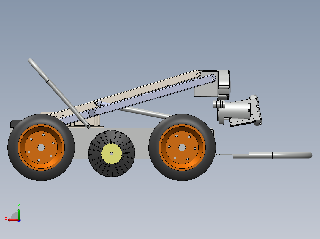 管道检测机器人后视图