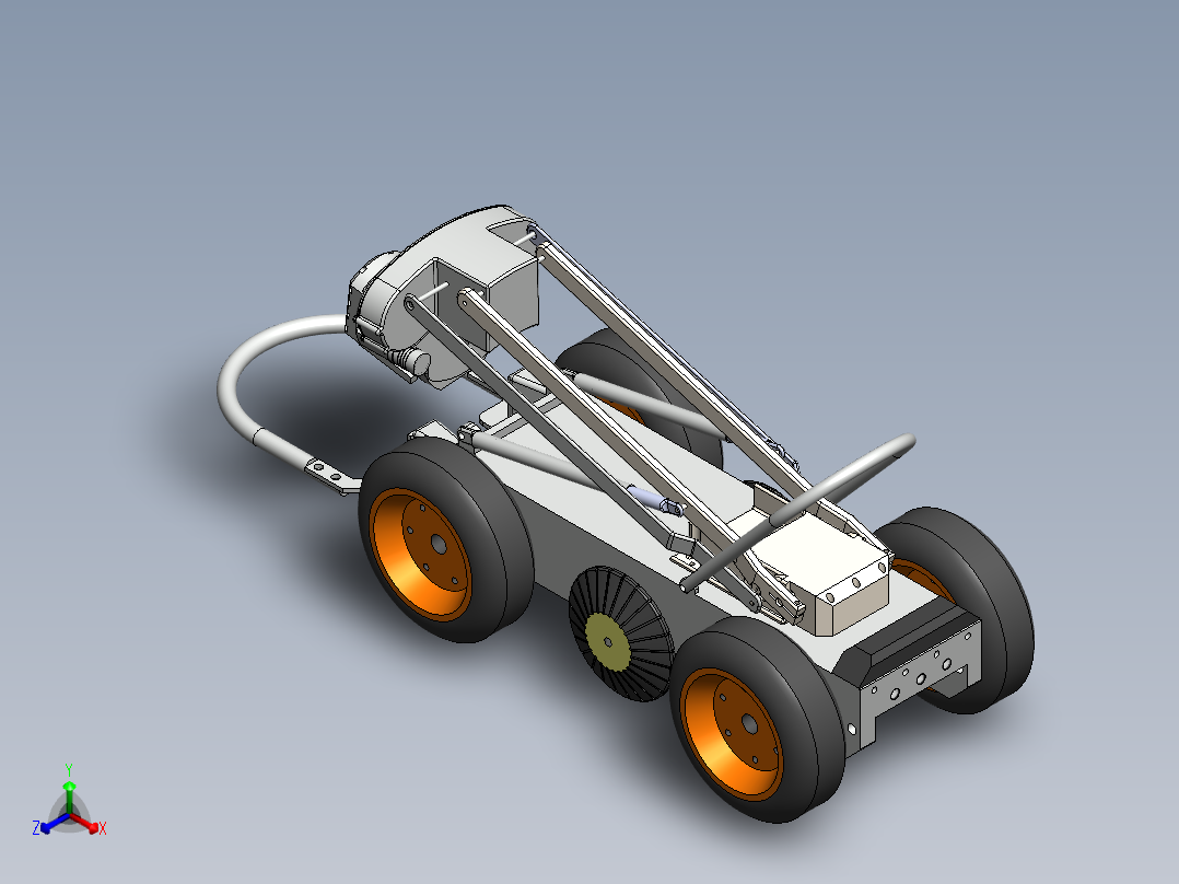 管道检测机器人正等轴测图