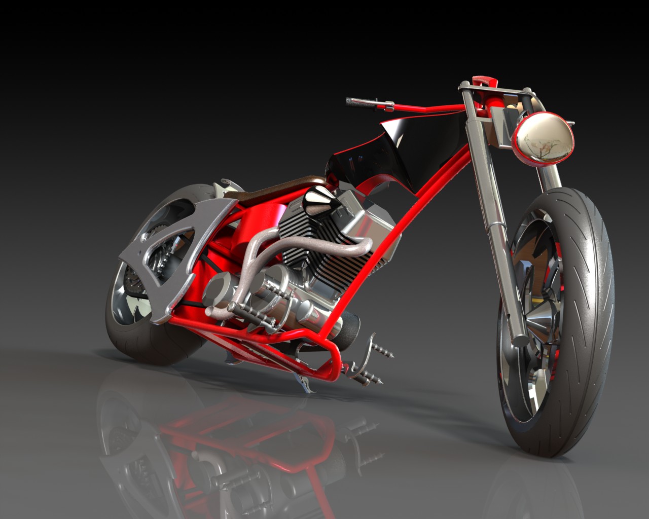 摩托车occ-solidworks-bike-SolidWorks2013-stp-igs
