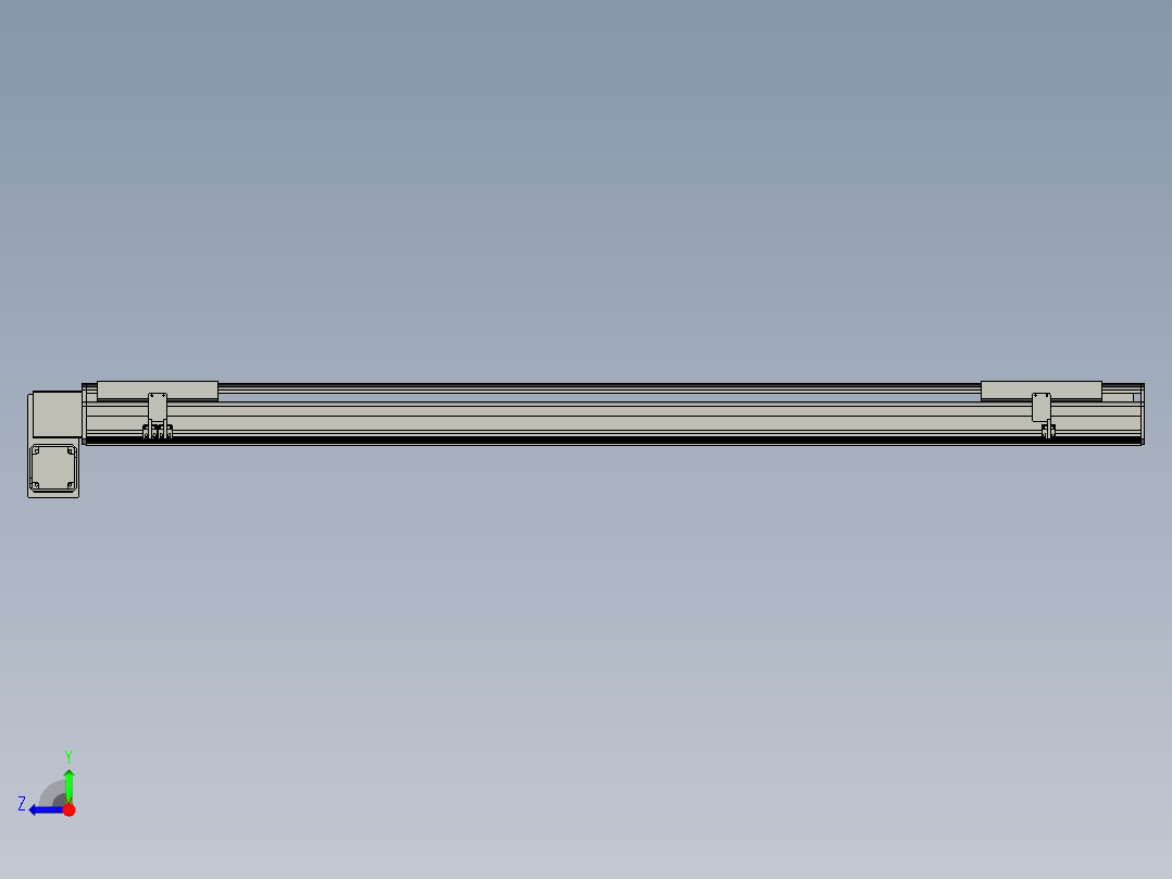 直线模组LHB21-L40-S1650-LD设计图纸右视图