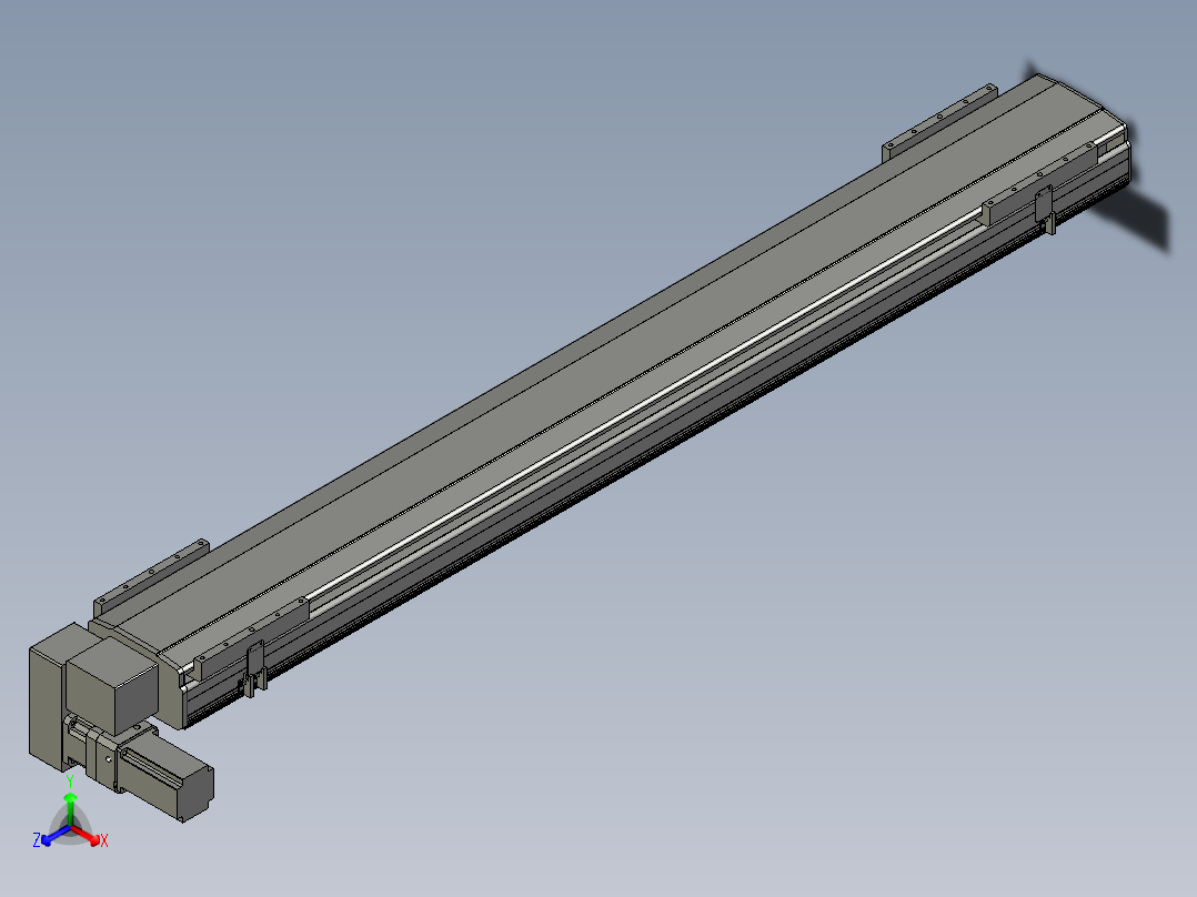 直线模组LHB21-L40-S1650-LD设计图纸正等轴测图
