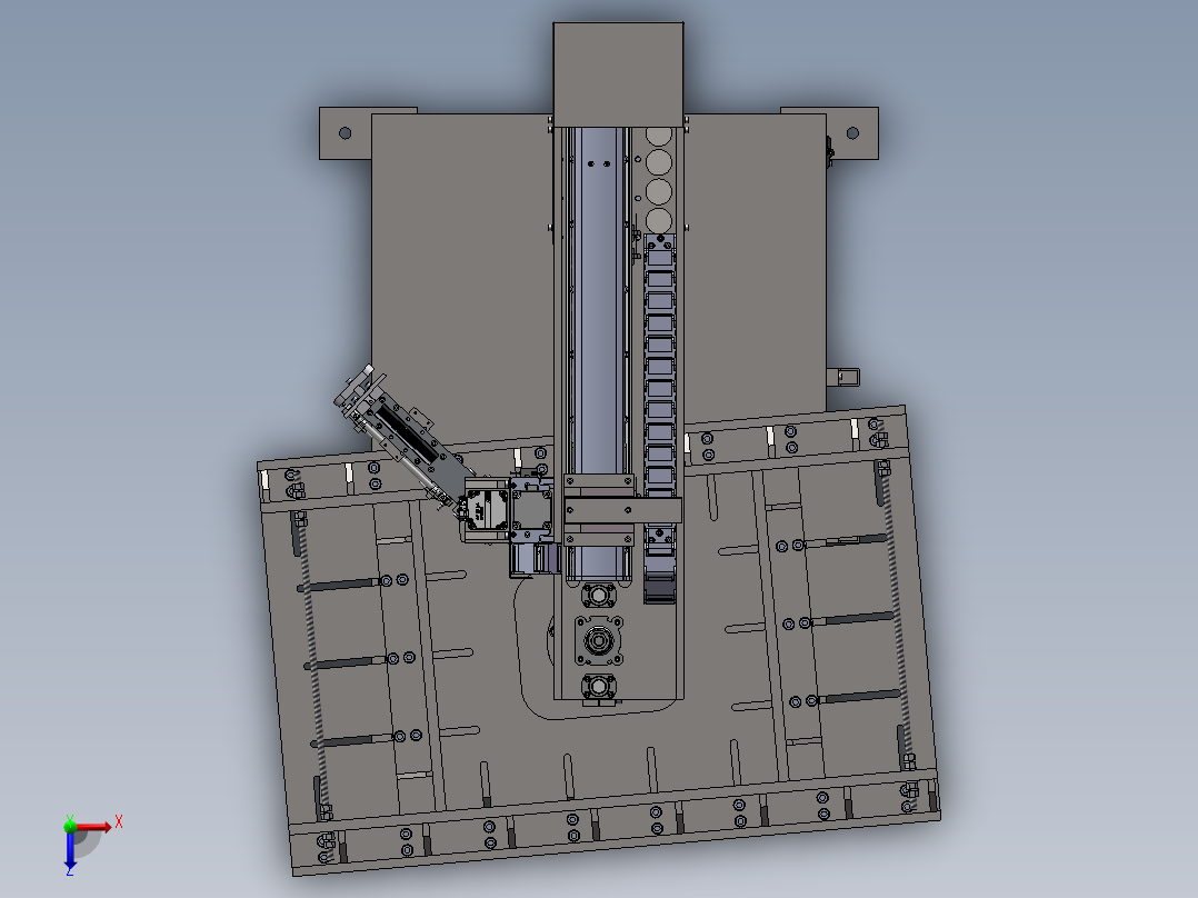 电动车鞍座打钉机俯视图
