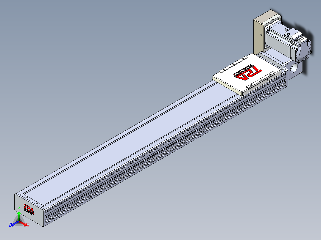 同步带全封闭直线模组TPA-HCB-110D-90-L700-RU-C-P40-N3正等轴测图