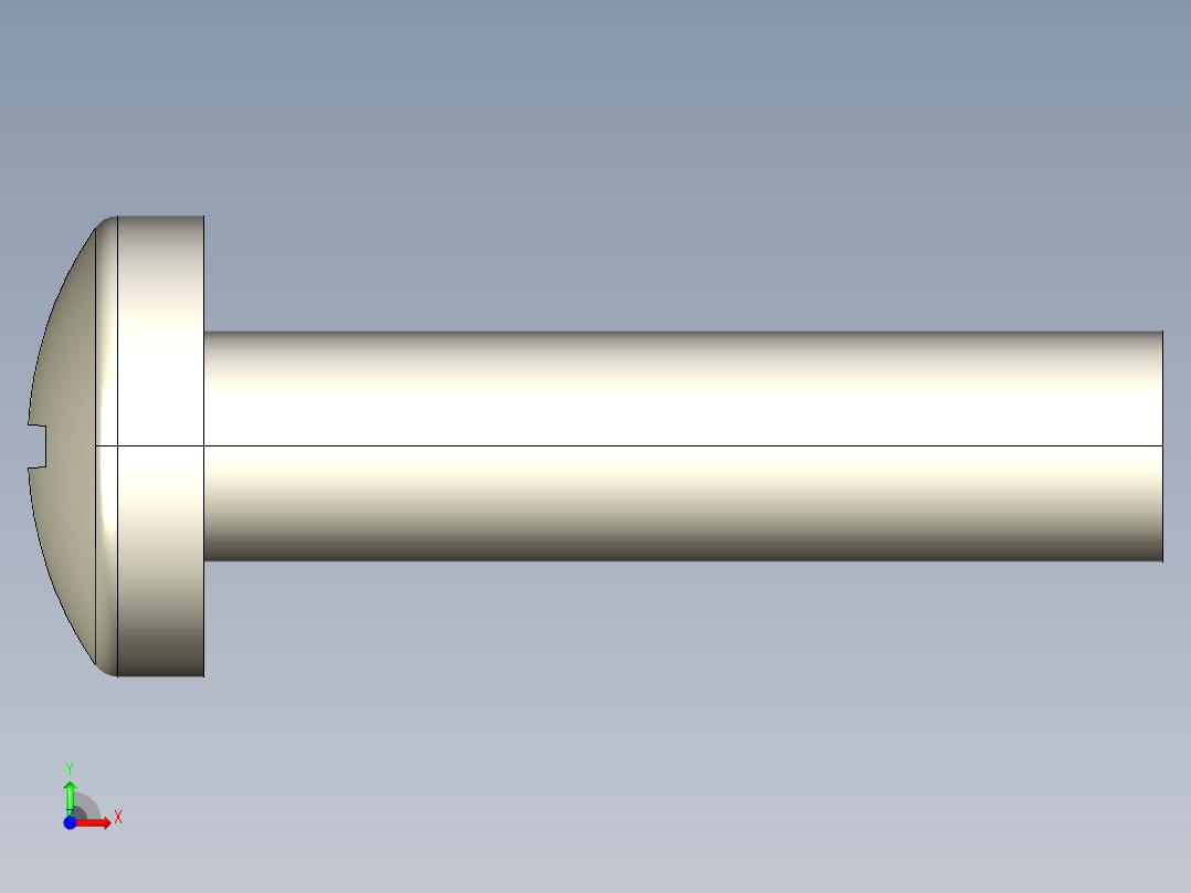 螺丝 M6 十字盘头-M6x25 Screw head.STEP前视图