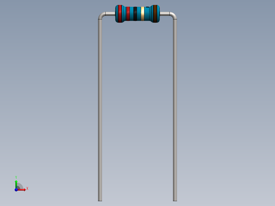 电容器 二极管 电阻器-Resistor 22 Ohm Blue前视图
