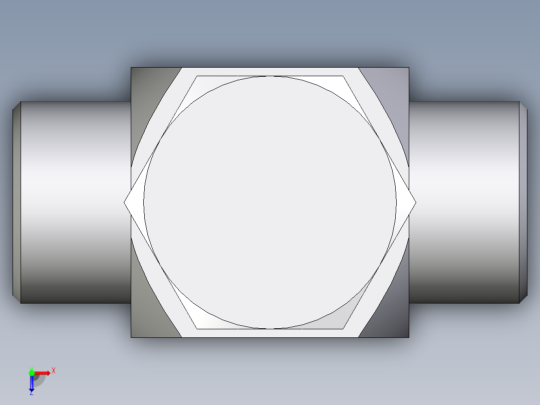 卡套式工业通用硬管接头EO_High_pressure_banjo_tee_TH16SROMD71俯视图