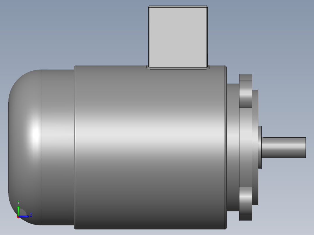 异步电机DJ_YS系列(IP44)_IMB5型_YS-90S-6左视图