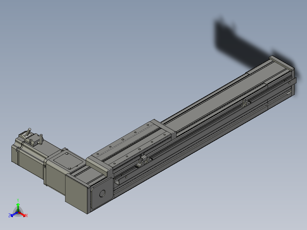 欧规系列-LB8-L150-S350-BR-ZP75-C3正等轴测图