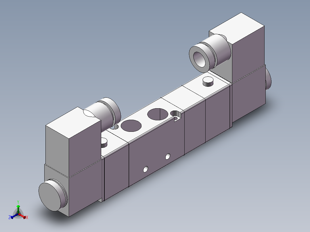 4V230C-08-DC24V（双线圈）电磁阀正等轴测图