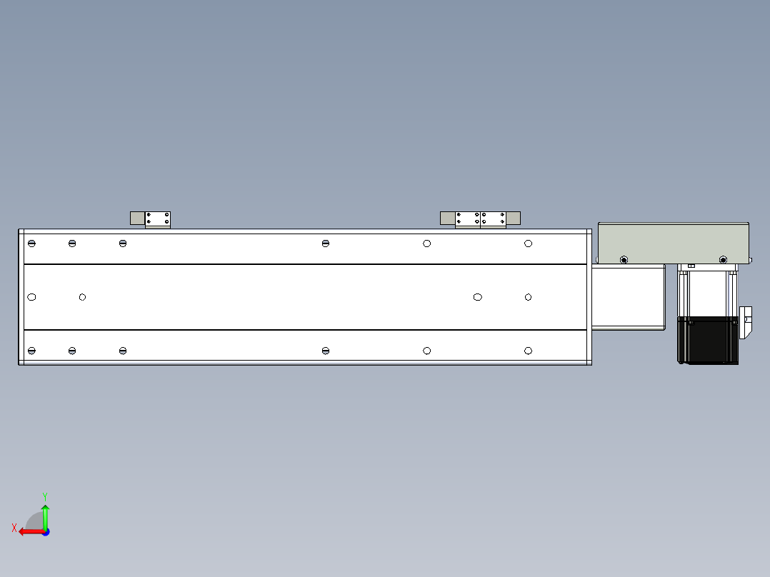 同步带滑台-半封闭B13H-L45-S300-R-P40-D3后视图