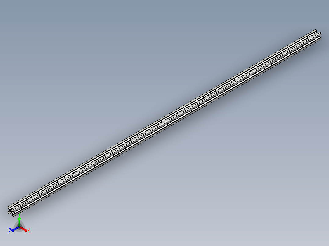 铝型材 20x20铝型材正等轴测图