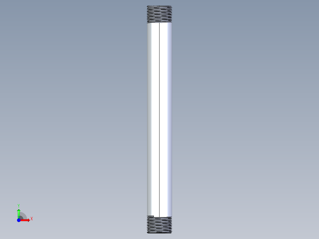 聚氯乙烯配件33-Sch80_Nipple_MPTxMPT_861-141_1in x 12in前视图