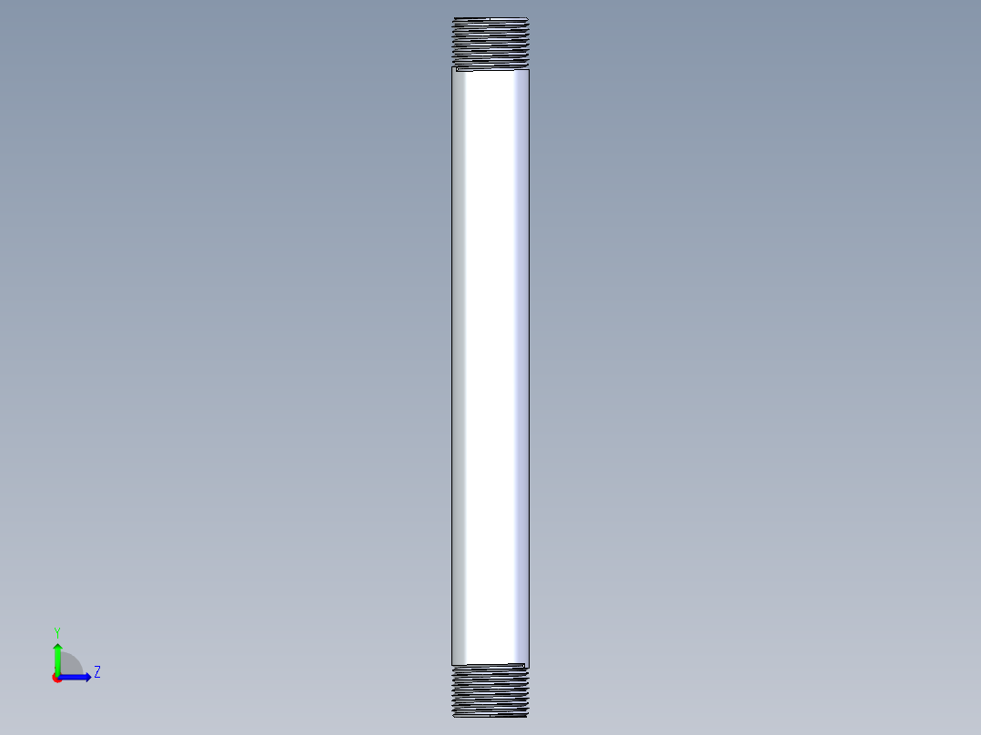 聚氯乙烯配件33-Sch80_Nipple_MPTxMPT_861-141_1in x 12in左视图