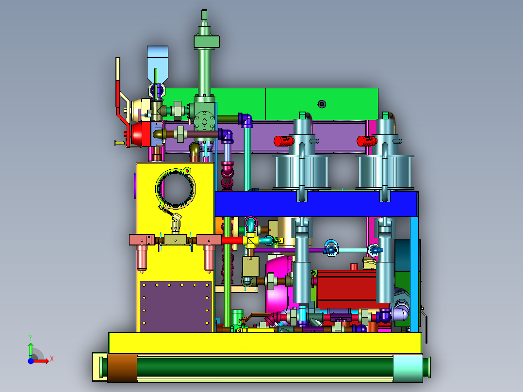 医院移动式制气设备前视图