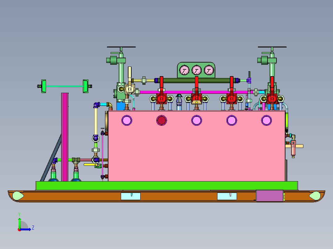 医院移动式制气设备左视图