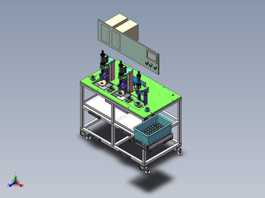 燃油泵性能检测设备sw18可编辑正等轴测图