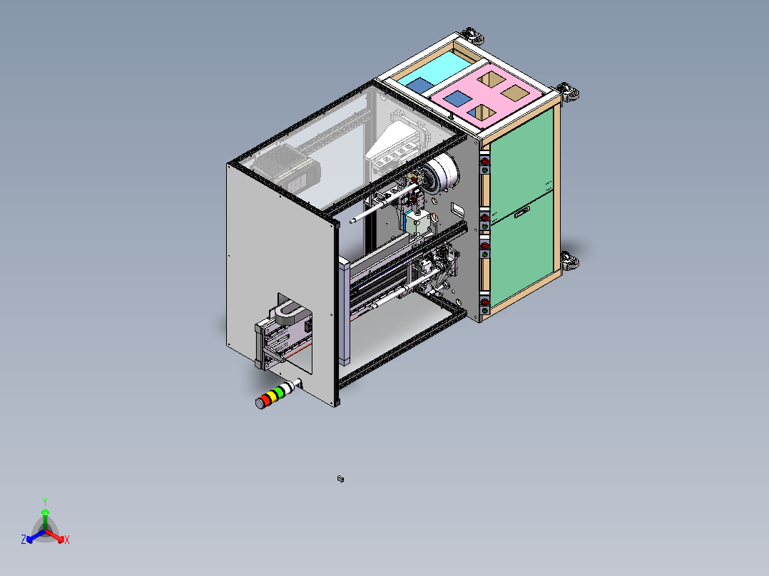 穿线拧紧sw20正等轴测图