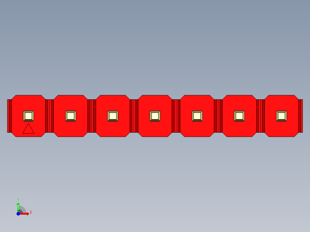彩色公头100mil（2.54mm）系列-DS1021_red_1x07p_100mil_Type19_rev1.0前视图