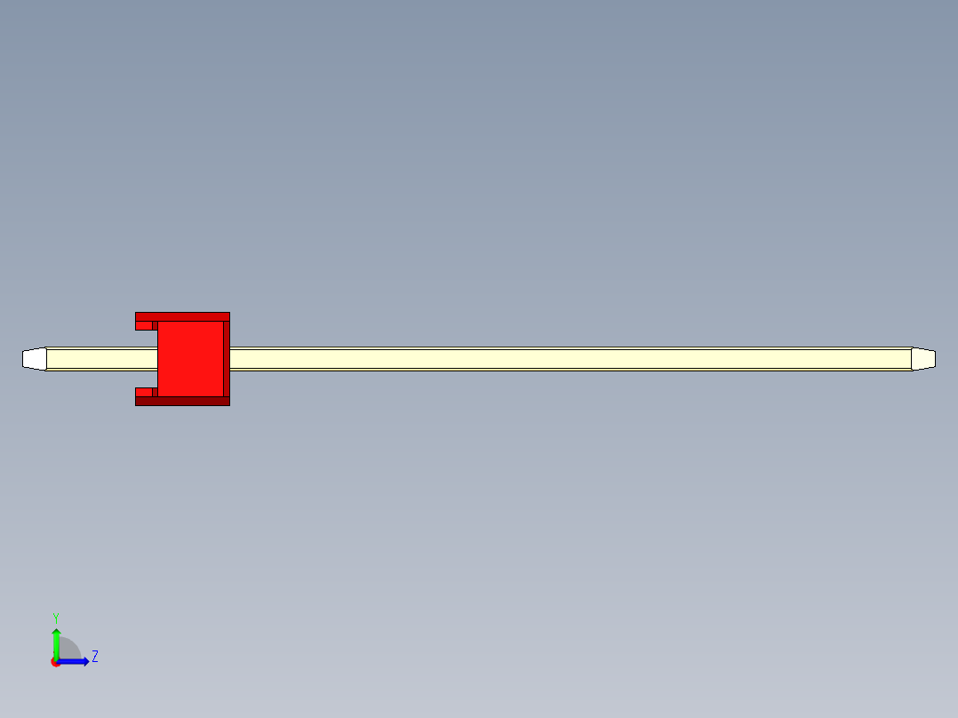 彩色公头100mil（2.54mm）系列-DS1021_red_1x07p_100mil_Type19_rev1.0左视图