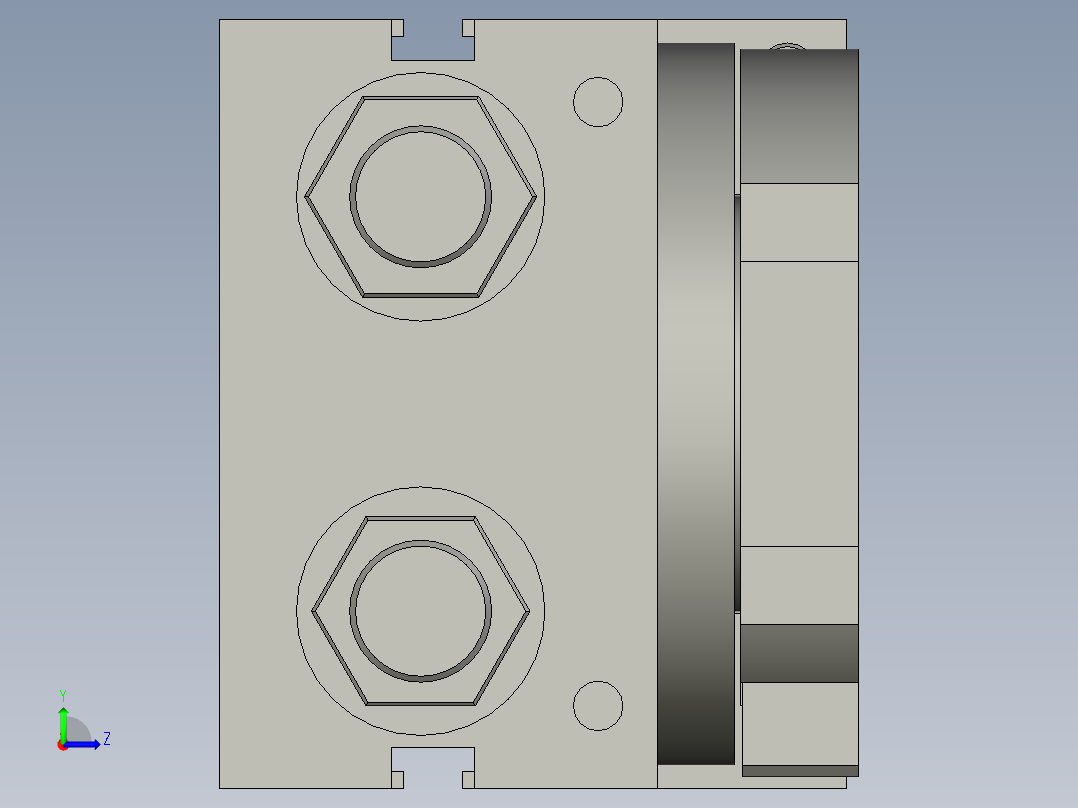 旋转气爪PRC20ST-180左视图