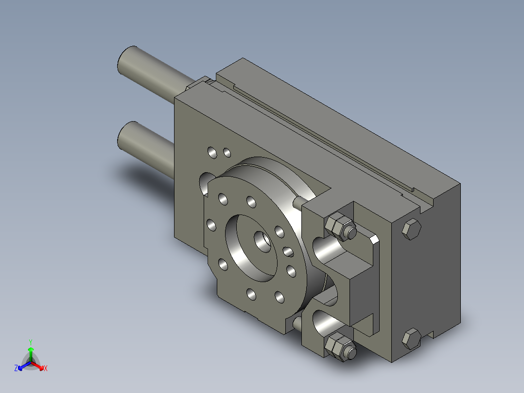 旋转气爪PRC20ST-180正等轴测图