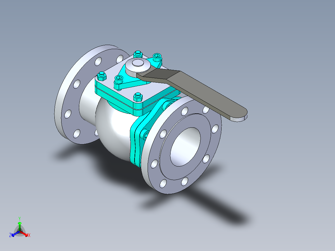 管道手动球阀-水管开关阀-手动阀门法兰连接球阀[80]