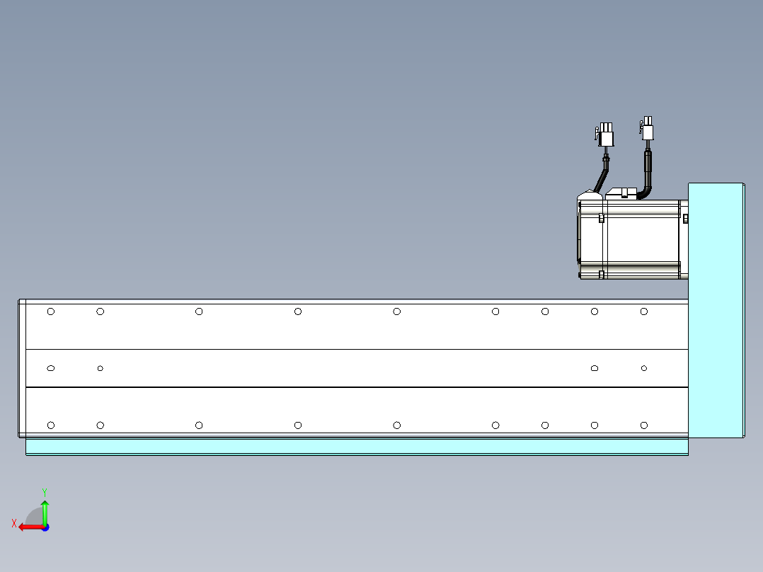 威洛博VC丝杆传动-无尘环境VC14-Lxx-C-S400-BR-ZP75-C3后视图