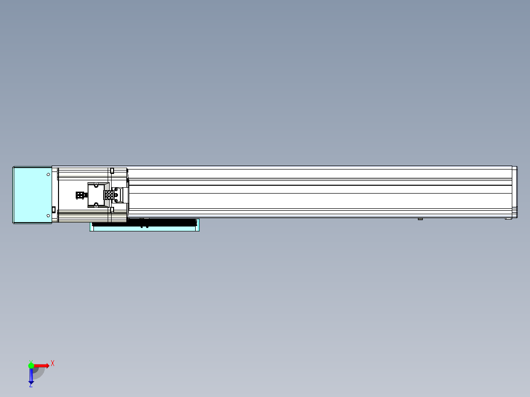 威洛博VC丝杆传动-无尘环境VC14-Lxx-C-S400-BR-ZP75-C3俯视图