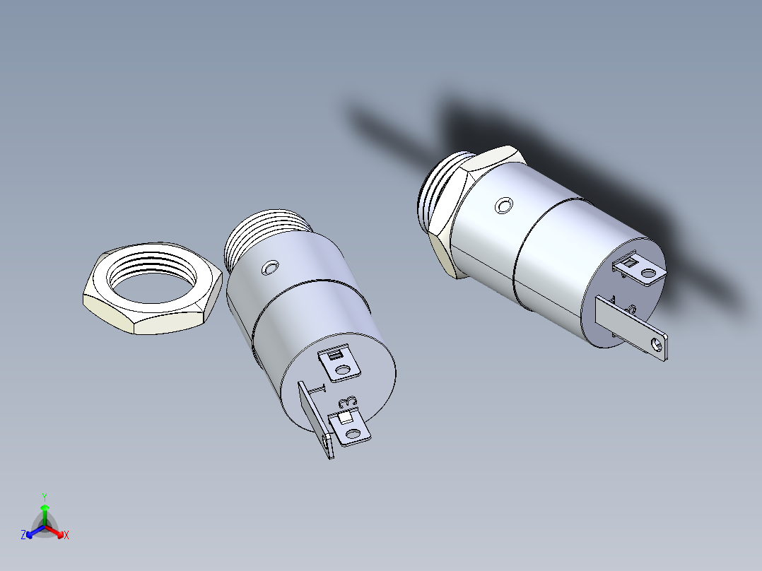 3.5毫米插孔音频接口正等轴测图