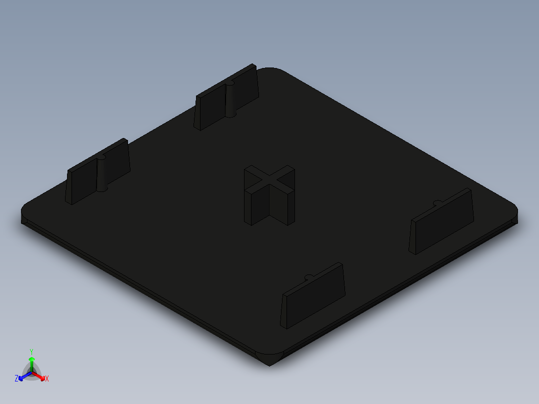 型材-BR 90X90H COVER CAP KJN242400正等轴测图