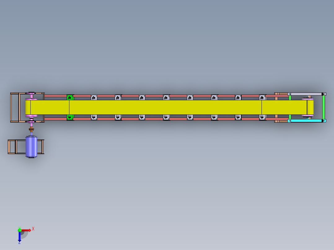 倾斜式自动上料系统设计【含三维+CAD图+文档】俯视图