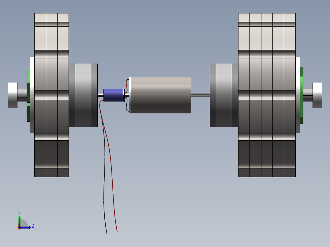 波浪能发电装置左视图