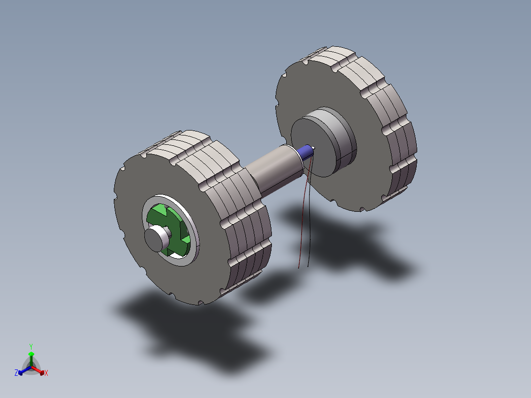 波浪能发电装置正等轴测图