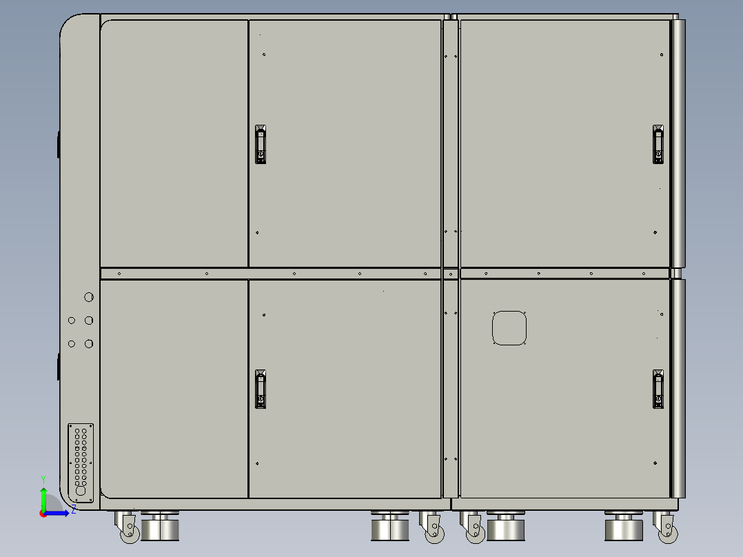并柜模式左视图