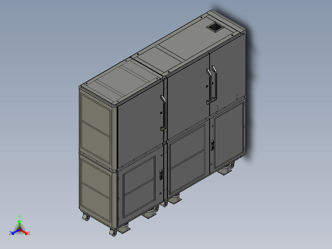 并柜模式正等轴测图