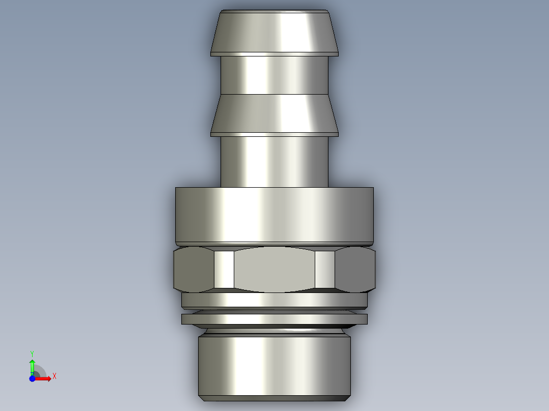 软管与硬管连接用工业通用接头0133_62_17_39前视图